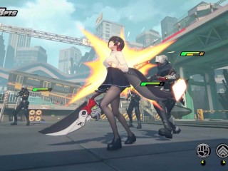 Ellen Joe (school outfit) ryona - Zenless Zone Zero