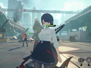 Ellen Joe (school outfit) ryona - Zenless Zone Zero