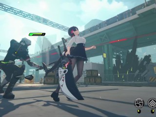 Ellen Joe (school outfit) ryona - Zenless Zone Zero