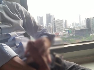 【孤独のオナニ（女性専用・オナニー鑑賞用）】海外出張ホテルで昼間のオナニー！スマホ個撮 | スーツ | イケオジ | リアル鑑賞も◎