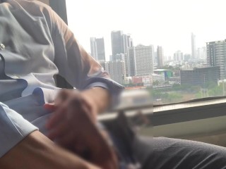 【孤独のオナニ（女性専用・オナニー鑑賞用）】海外出張ホテルで昼間のオナニー！スマホ個撮 | スーツ | イケオジ | リアル鑑賞も◎