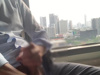 【孤独のオナニ（女性専用・オナニー鑑賞用）】海外出張ホテルで昼間のオナニー！スマホ個撮 | スーツ | イケオジ | リアル鑑賞も◎