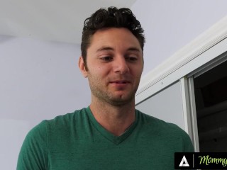 MOMMY'S BOY - Hung Student Pays First Rent By Giving Horny Landlady Cougar Alexandra Silk A Ride