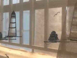 RISKY HANDJOB THROUGH THE WINDOW 😮