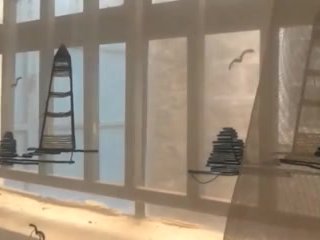 RISKY HANDJOB THROUGH THE WINDOW 😮