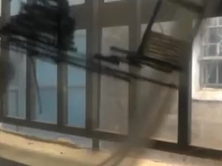 RISKY HANDJOB THROUGH THE WINDOW 😮