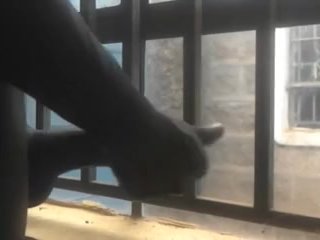 RISKY HANDJOB THROUGH THE WINDOW 😮