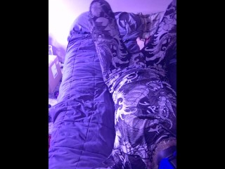 Self bondage chain leather collar feet