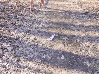 I abandoned my shoes, socks and panties then played with my feet in the outdoor mud, foot fetish 4K
