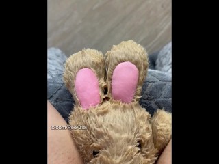 POV pussy humping and peeing on my plushie toy