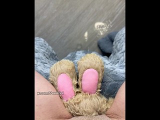 POV pussy humping and peeing on my plushie toy