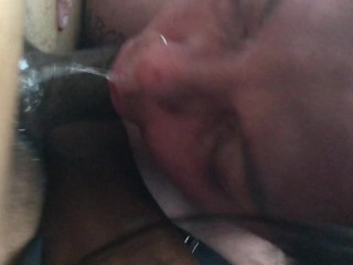 Snot dripping out her nose she can t stop sucking my dick she s having to much fun