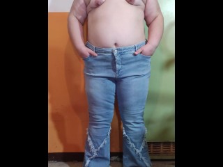 My first striptease, piss in pants and solo fun in the basement