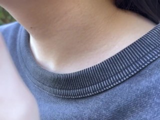 のあちゃんの野ションおしっこ我慢！！山登りしながらお漏らししちゃった！