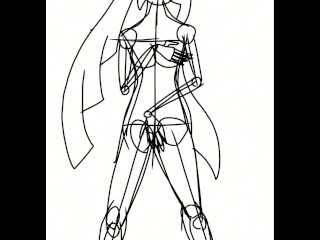 Drawing R34 of Lusamine from Pokemon