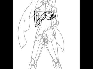 Drawing R34 of Lusamine from Pokemon
