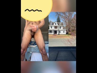 Jerking of in front of a window high af😈🍃