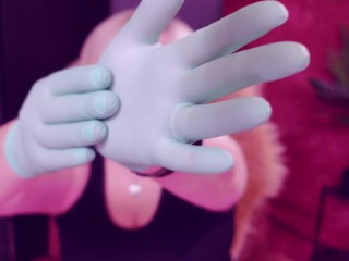 ASMR with nitrile gloves fetish.