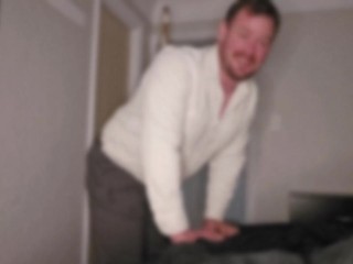  gassing out the bedroom with his stinky farts!