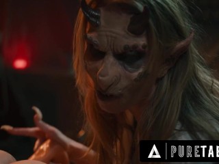 PURE TABOO 3-Titted Demon Ashley Lane Breastfeeds Nurse Anna Claire Clouds! CREEPY HORROR PORN 3-WAY