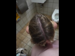 Dirty slut gets railed raw in a public bathroom