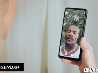 VIXEN Gorgeous Spy Bella Spark Seduces Milan Cheek In Hot Threesome