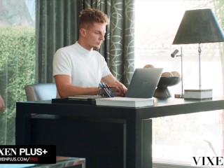 VIXEN Gorgeous Spy Bella Spark Seduces Milan Cheek In Hot Threesome