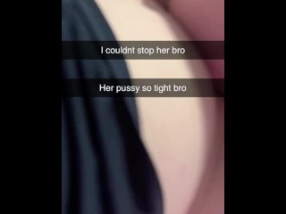 Fucked my sister in law on snapchat to her husband, shes having my baby. Snapchat cheating.