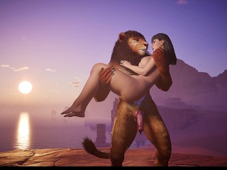 BEAUTIFUL FURRY SEX OF A TIGER AND A GORGEOUS GIRL