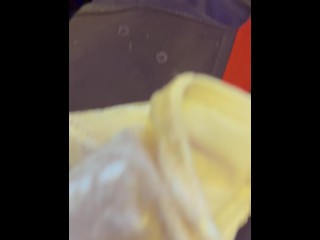 POV: SNIFFING A REAL 26F FLIGHT ATTENDANT’S PUSSY SCENT OFF OF HER DIRTY ✈️ UNIFORM PANTYHOSE