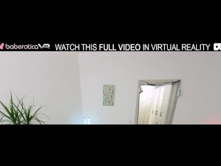 Solo chick,Milka Way is masturbating at home,in VR.
