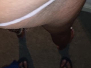 Sniffing Pee Stained PANTIES and Watching Her Itch that DIRTY BUTTHOLE