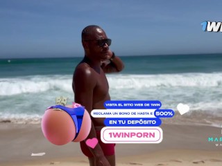 Nymphomaniac has sex on the beach with several people - Mariana Martix - Compilation