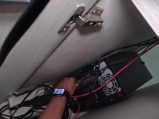 The technician finds a USB drive inside my pussy and I thank him by fucking him/DR.POV-ELEANOR STYLE