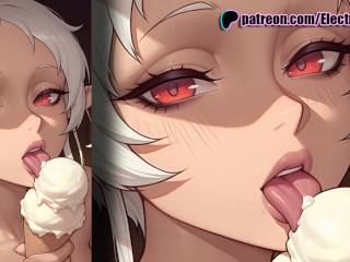 Sylphiette from Mushoku Tensei moaning uncontrollably