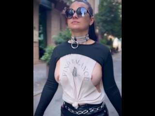 SIDE BOOB! Tits too big for my top! 🔥 Why even wear anything?