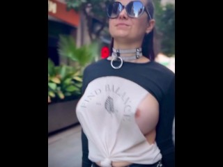 SIDE BOOB! Tits too big for my top! 🔥 Why even wear anything?