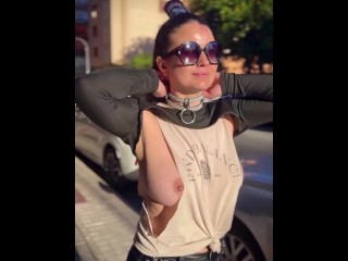 SIDE BOOB! Tits too big for my top! 🔥 Why even wear anything?