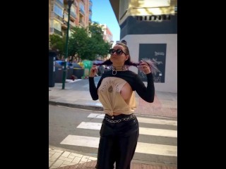 SIDE BOOB! Tits too big for my top! 🔥 Why even wear anything?