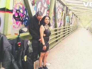 SWINGER COUPLE CAUGHT PUBLIC CAMERA MAN INCLUDED