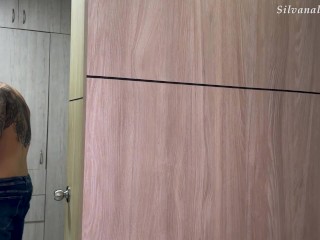 Hot busty stepmom Silvana Lee fucks stepson Brian Evansx in the bathroom