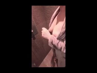 Wife masturbates in gym shower