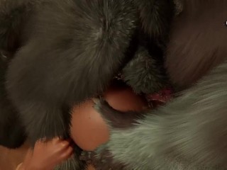 Monster Stable Ep 2 | Ellie The Stable Girl Fucked By 2 Satyrs | Monster Fucking | 3D Animation