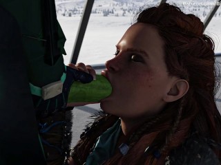 Sexverse #3 Redhead Aloy sucks monster dick and swallows cum (Horizon Zero Dawn)
