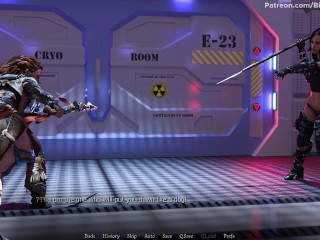 Sexverse #3 Redhead Aloy sucks monster dick and swallows cum (Horizon Zero Dawn)