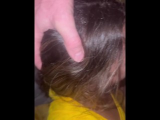 Yellow dress fucked while camping