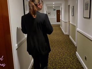 Cum hungry hotel receptionist seduced me as my wife showered in the next room