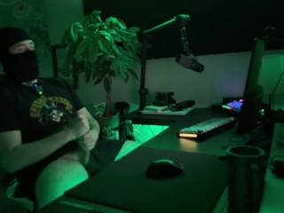 Watching your horny gamer boyfriend get off *Loud moaning and huge cumshot*