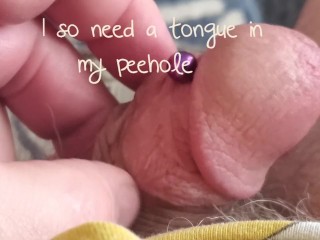 Beautiful Frenum Cock "tongue in peehole please"