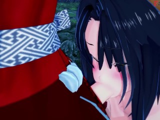 Akeno Blindfolded BJ kuroka change | HSDXD NTR madness E9 | Full & POV on patreon: Fantasyking3